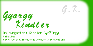 gyorgy kindler business card